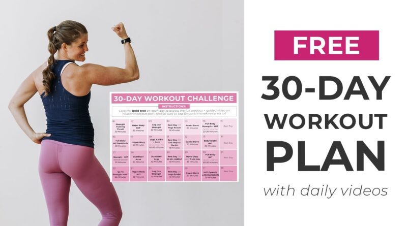 FREE 30 Day Workout Plan At Home Workout Plan With Daily Workout 